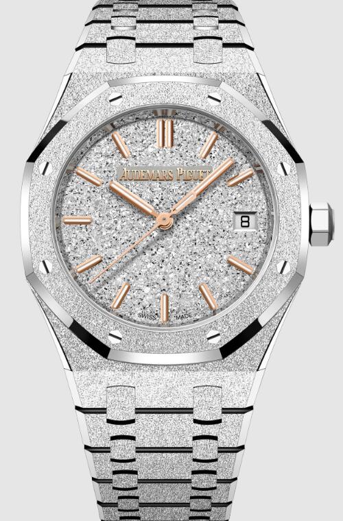 Review 77450BC.GG.1361BC.01 Audemars Piguet Royal Oak Selfwinding 34 Frosted White Gold replica watch